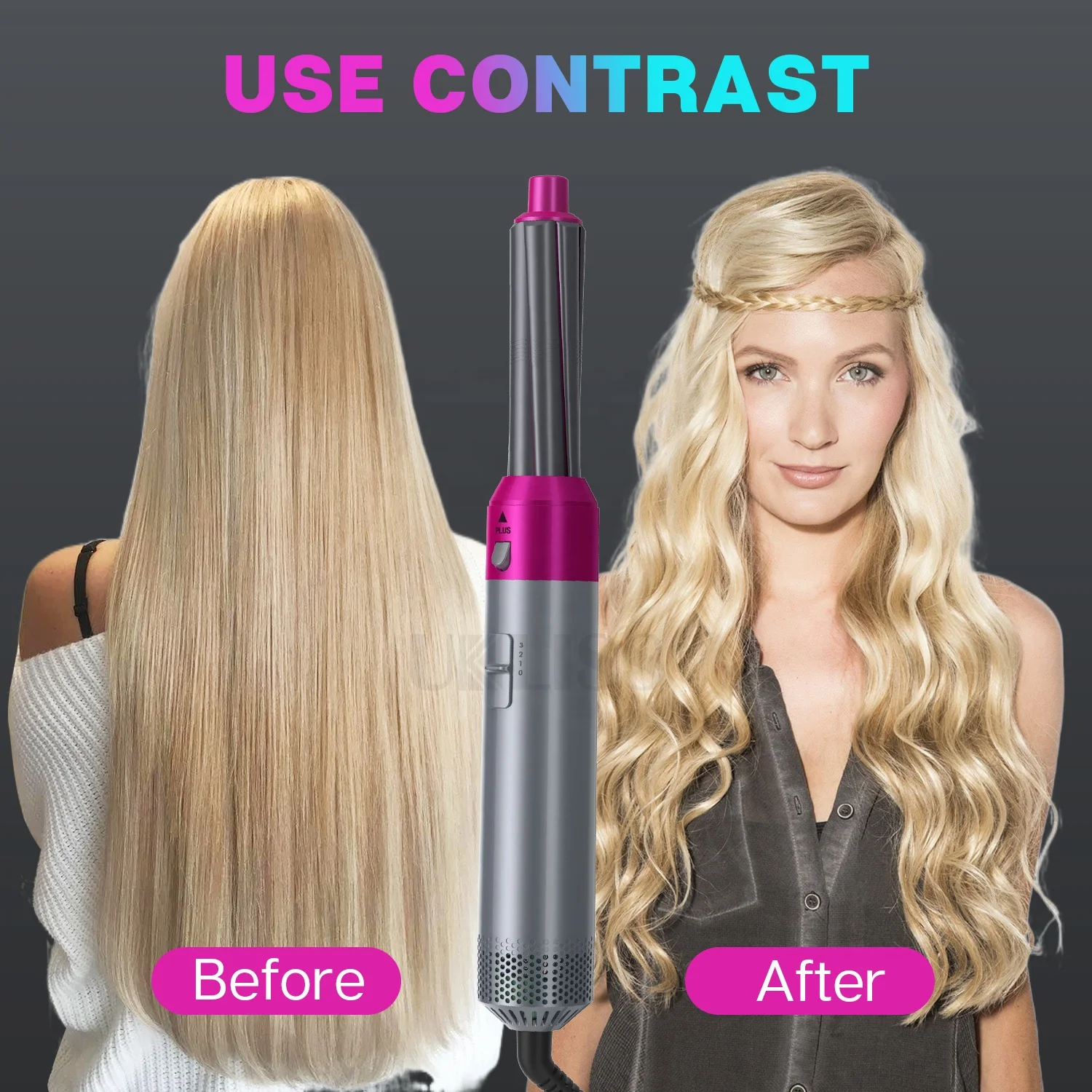 Оптовая продажа, пользовательский высокоскоростной мотор, горячая щетка для волос, профессиональный фен для волос, 5 в 1, Плойка для укладки волос