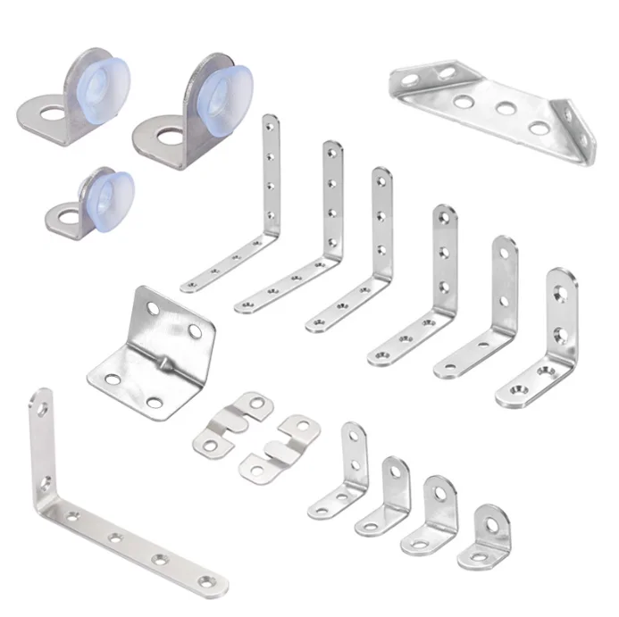 Pipe Clamps With Double Screw  Furniture Hardware Connect Angle Metal Hanging Shelf Support Furniture Bracket Series