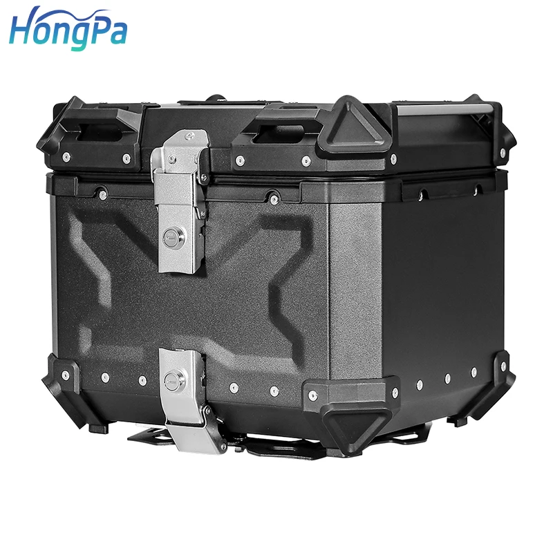 High-end Aluminum Motorcycle Luggage Topbox 22L/35L/45L/55L/65L/85L Trunk Toolbox Metal Waterproof Motorcycle Tail Boxes Top Box