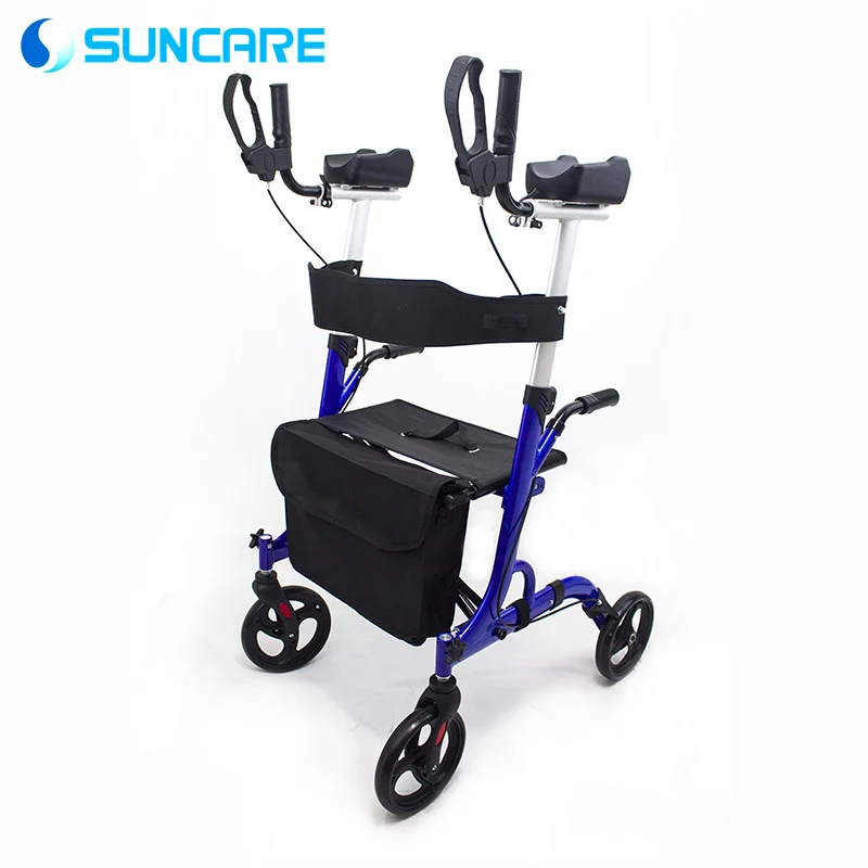 SC5037B-B Upright Stand Up Folding Rollator Walker with Seat For Disabled Walker Rollator