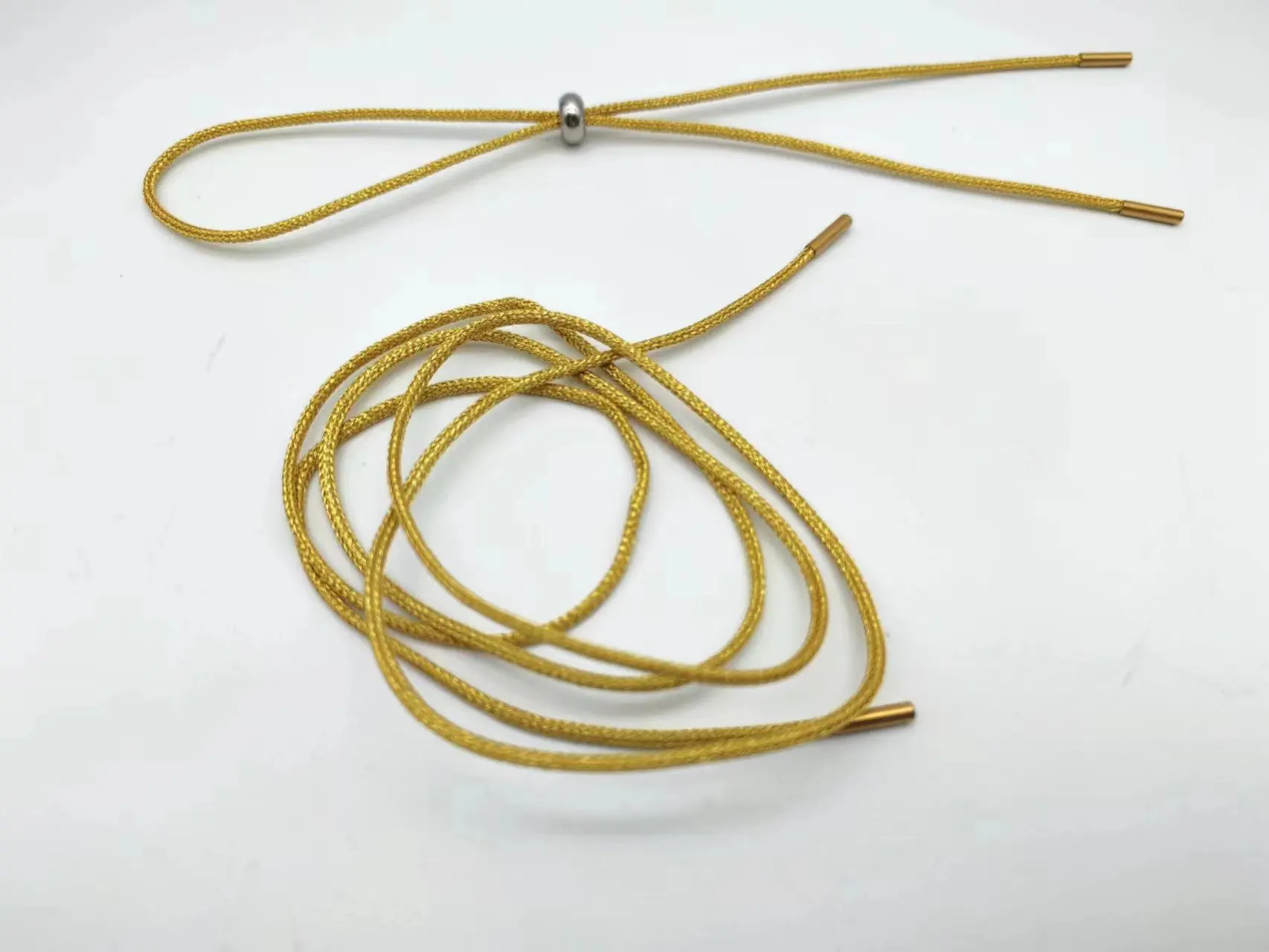 Wholesale Fashion Jewelry Spare Part Tinny Metallic Gold Silver Lurex Cord For Necklace and Bracelet Support Customize Size