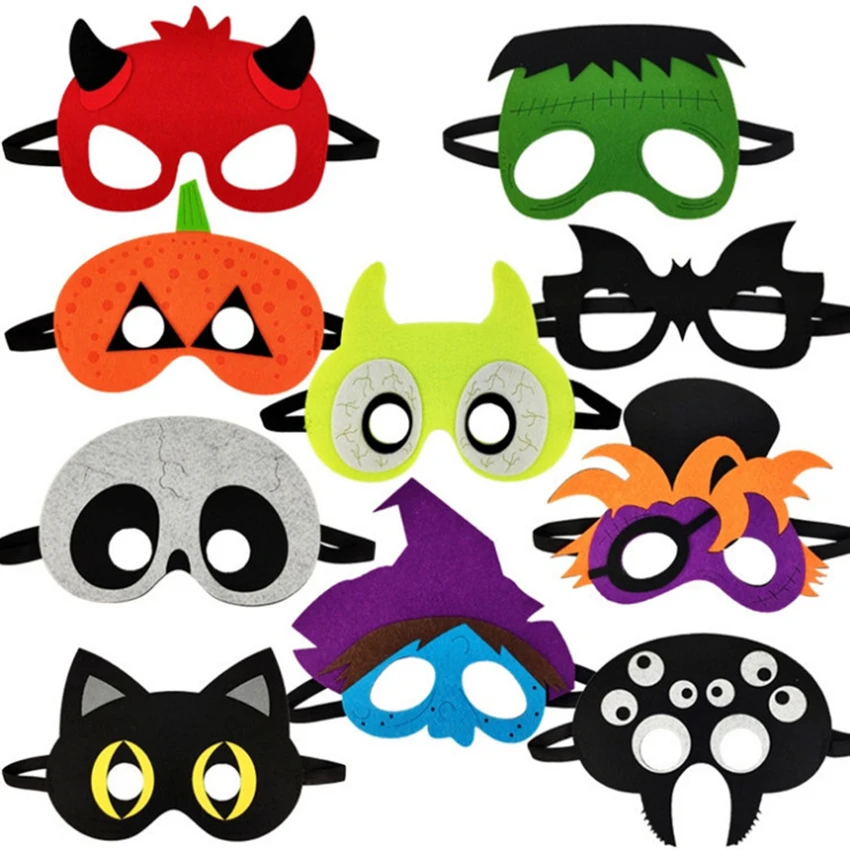 Halloween felt masks for birthday party favors costumes supplies Halloween dress-up party