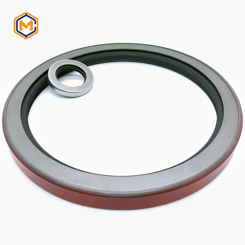 Double-Lip Hydraulic TA Spring Oil Seals Various Materials Including NBR FKM Silicone Steel Anti-Dust Skeleton Pump Shaft Seal