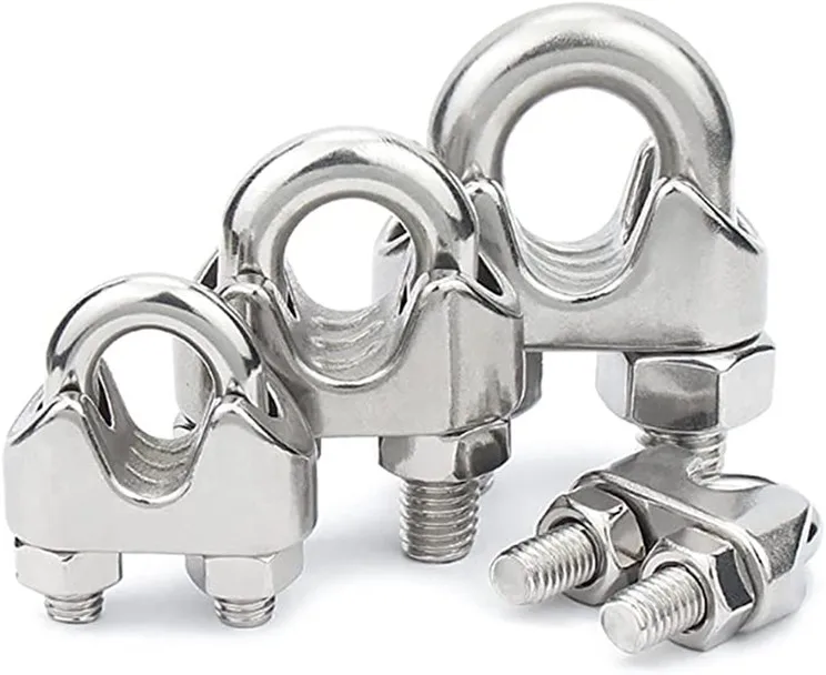 M2-M22 Hardware Rigging Cable Clamps Stainless Steel Wire Rope Clip U Bolt Saddle Clamp