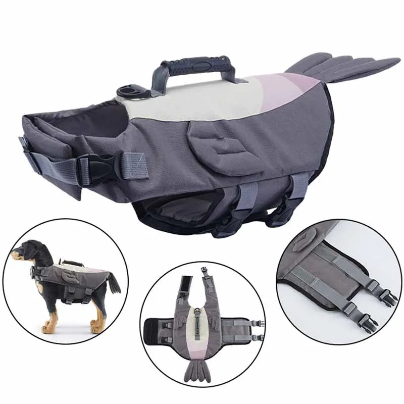 PiCiPaw High Flotation Dog Life Jacket with Rescue Handle Reflective Pet Swimming Vest Safety Vest