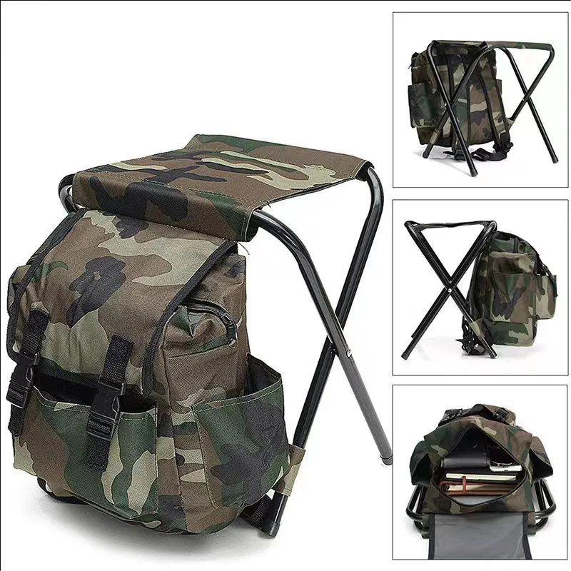 Outdoor Storage chair for Hiking Portable Backpack Chair for Camping Hunting fishing