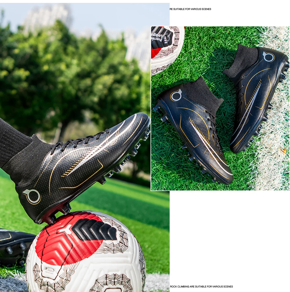 Boots,Godasse Crampon Chimpunes Guayos Pupos Wholesale Spike Grip FG High Top Quality Ankle Custom Football Soccer Cleat Shoes