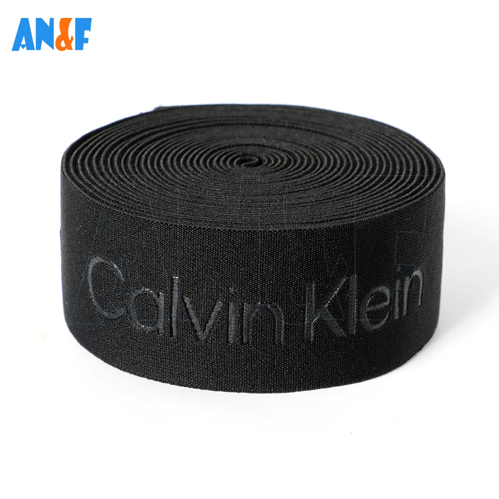 Custom Embossed Logo Wide Woven Color Sports Underwear Elastic Band