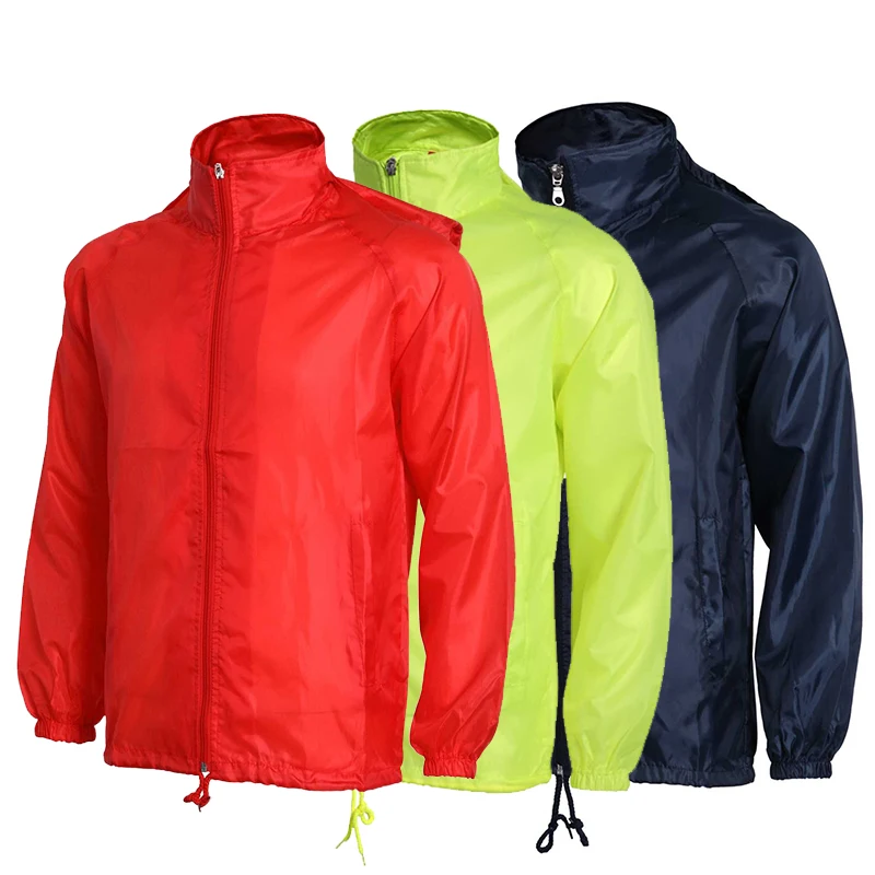 Wholesale Custom Logo Waterproof Running Jacket Windbreaker Workout Gym Sport Windbreaker for Men