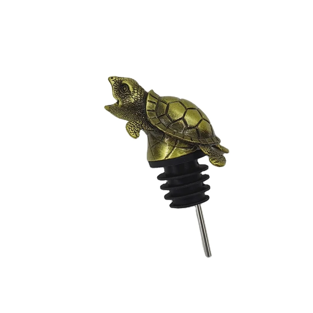 Sea turtle Shape Bottle Spout Dispenser Drink Alcohol Pourer Wholesale animal shape Waker Turtle shaped wine pourer