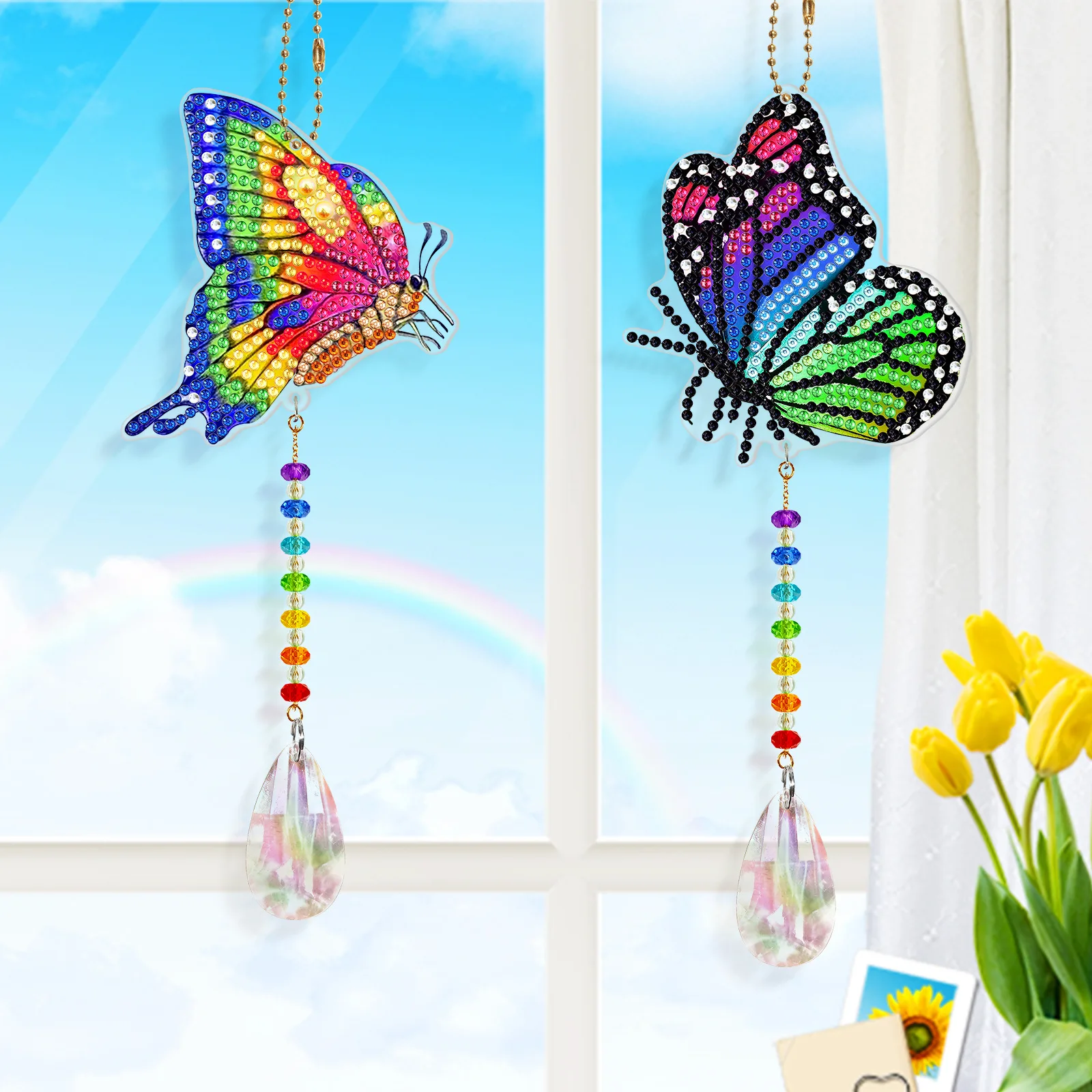 Prism Suncatcher Hanging Window Crystals Rainbow Light Catcher Crystal Sun  Catcher Summer Gift Octagon Beads