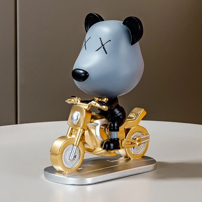 Modern Net Red Bear Living Room Ornaments Small Light Luxury Doll Porch Key Storage Home Desktop Decoration