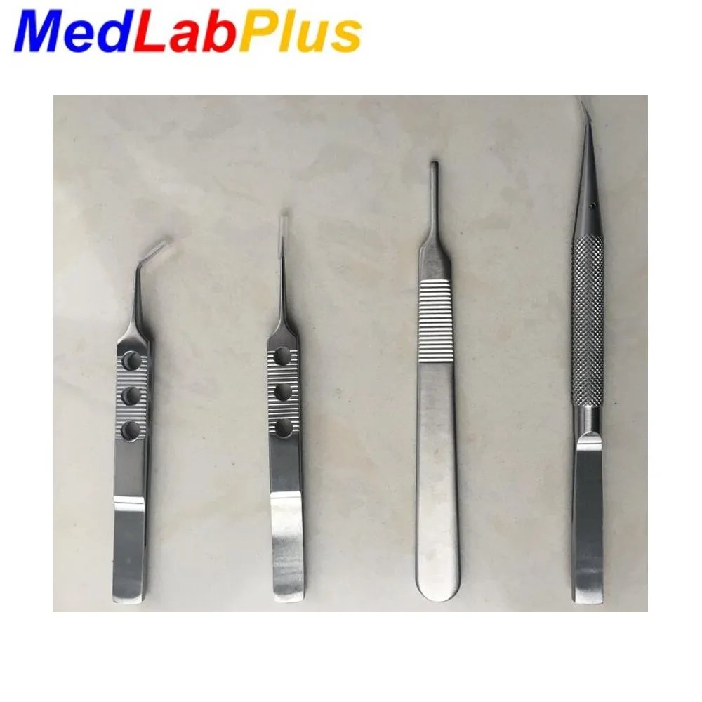 2022 Hair Transplant Micro Forceps set Fue machine Tweezer straight curved angled forceps