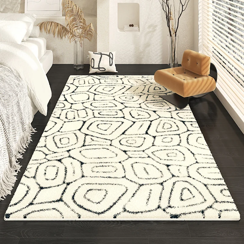 Handmade Sheepskin Long Hair Patchwork Rabbit Fur Carpet Modern Soft Hand Tufted Rug