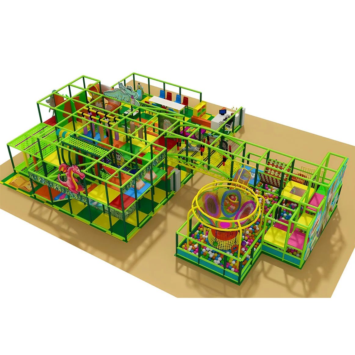 Jungle Theme Kids Play Park Games Indoor Soft Play Playground For Adventure Park