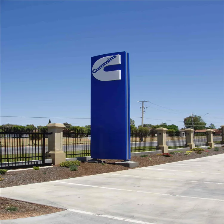 Build up exterior led Monolithic Pylon Signage System for commercial sign