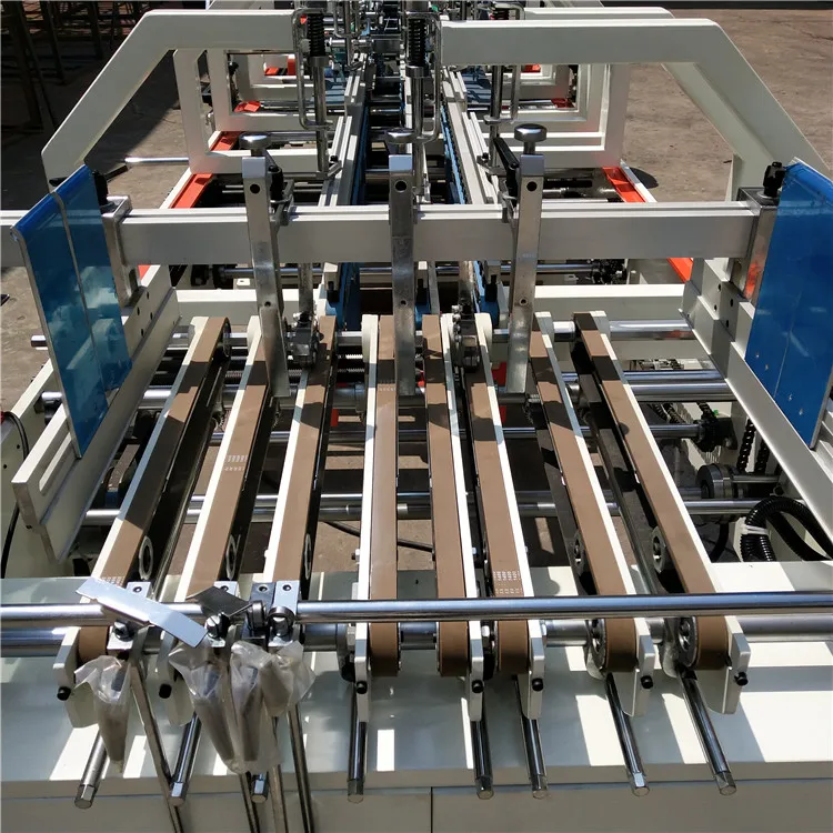ZH-800g Manufacturing Plant carton box folder gluer machine, flexo lock bottom folder gluer