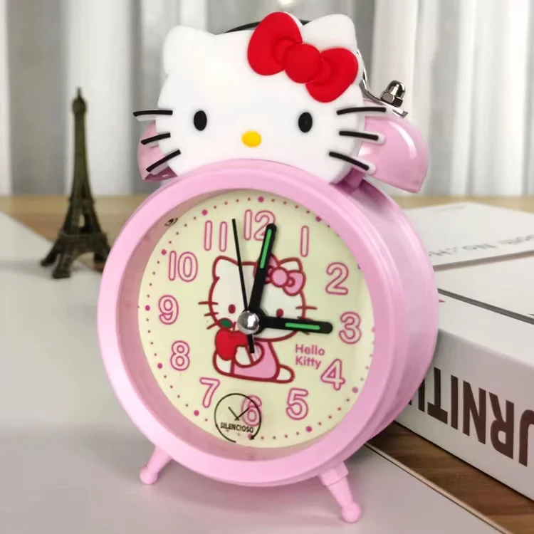 Cute creative cartoon student bedroom bedside night light alarm clock