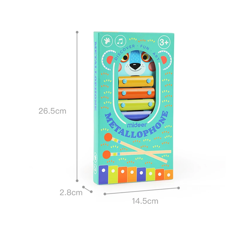 
Mideer Kids Educational Musical Instrument Toy, Wooden Knock Harp Toys 