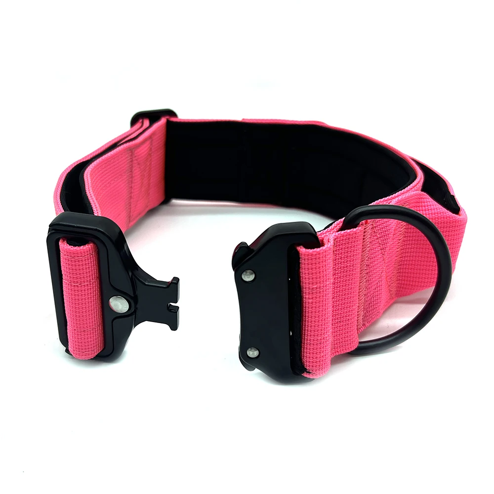 Custom Nylon Tactical Dog Straps Harness Set With Luxury Cobra Metal Buckle For Training Dogs