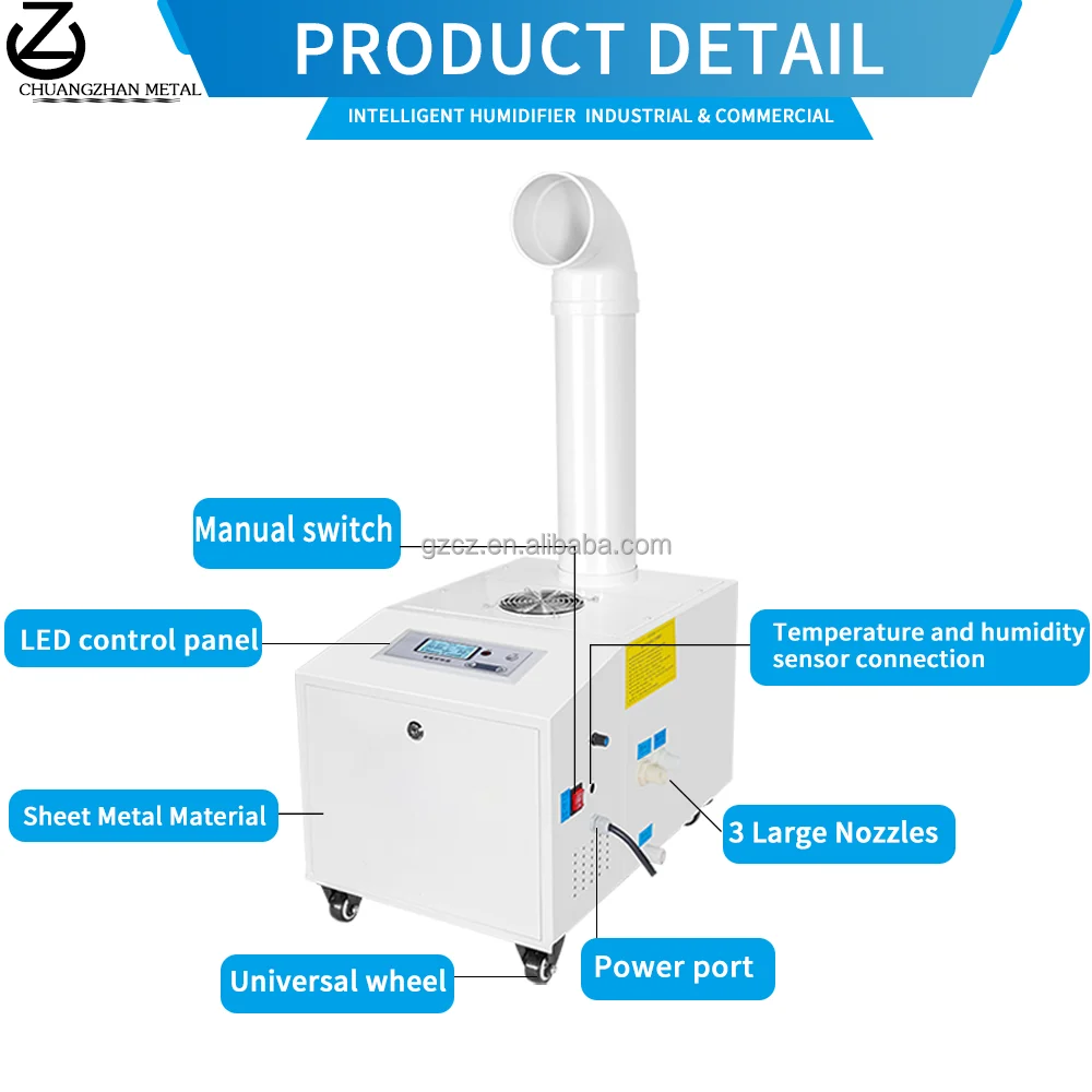 Portable Ultrasonic Humidifier Fruit Vegetable Fresh Water Sprayer 110mm*2pcs Mistmaker 80-120m2 Accepted Provided