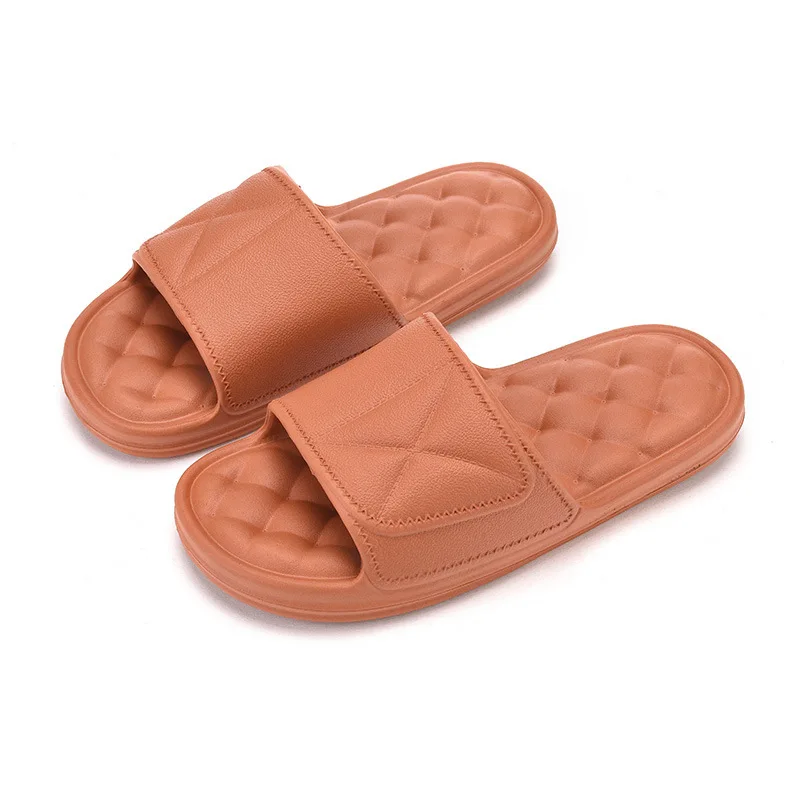 Trendy Latest Men Ladies Eva Rain Slippers Manufacturer Women Anti Slip Quick Drying Pillow Slides Bathroom Casual Slippers