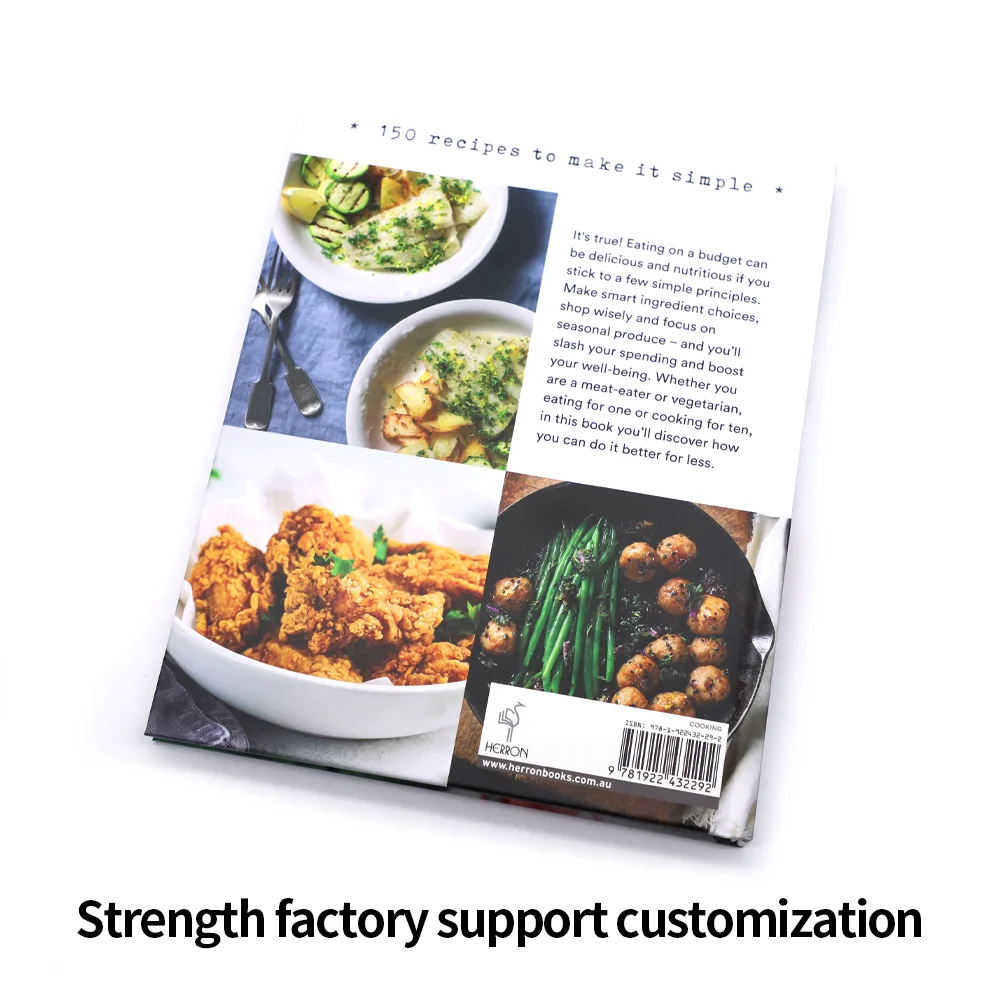 Factory Fast Delivery Printing full color Cooking Food Book Cookbook,Hardcover Healthy Cook Book Publishing