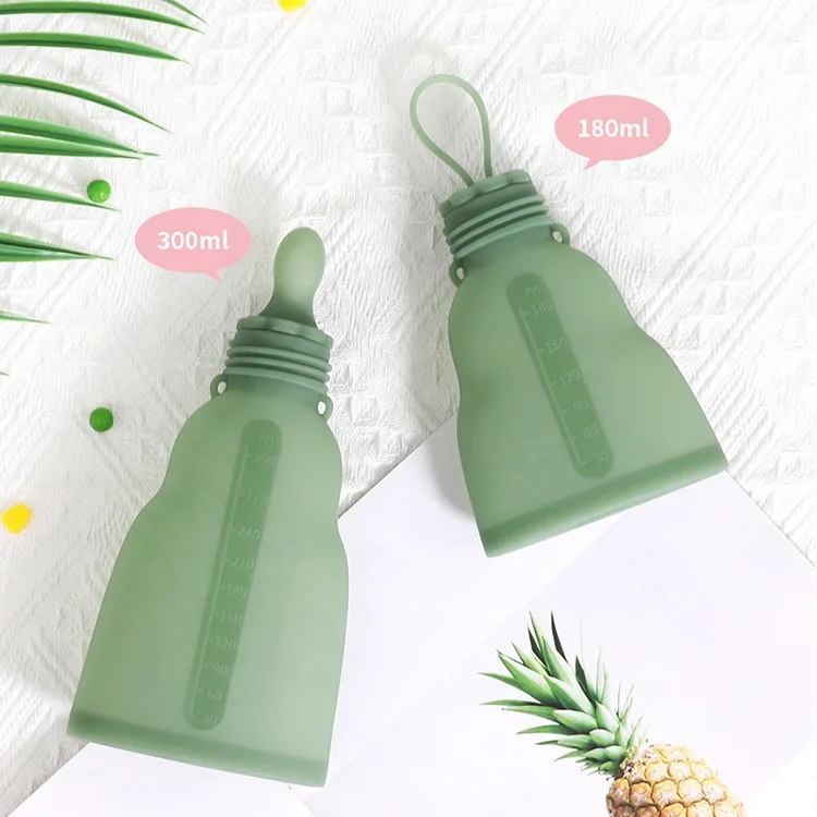 Factory supply Eco Friendly Reusable Vacuum Leakproof Silicone Breast Milk Storage Bags Feeding With Silicone Baby Pacifier