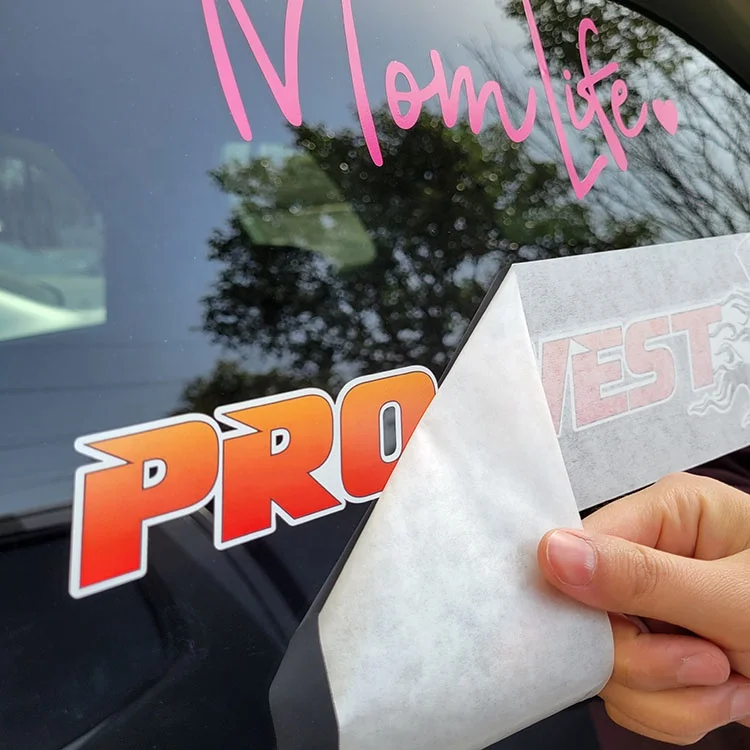 Car decal sticker advertising brand logo print letter text custom logo vinyl transfer sticker for car rear glass window stickers