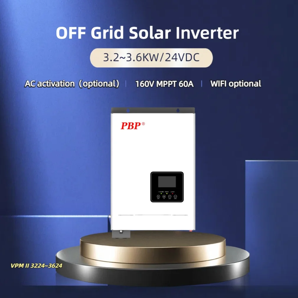 Китайский производитель PBP 5.5kw 3.2kw 3kw 6.2kw DC24v до AC230v солнечный инвертор с контроллером заряда MPPT