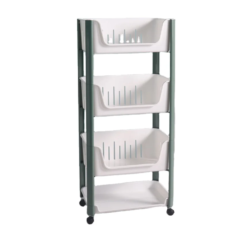 4 layer new product plastic home and bathroom storage rack shelf