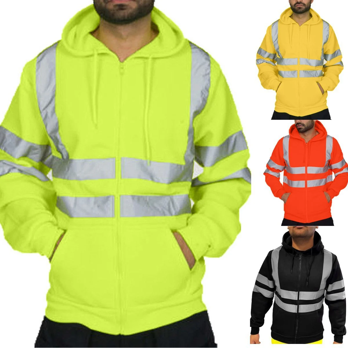 Online selling fashionable new design safety jackets safety vest reflective jacket men reflecting winter jacket