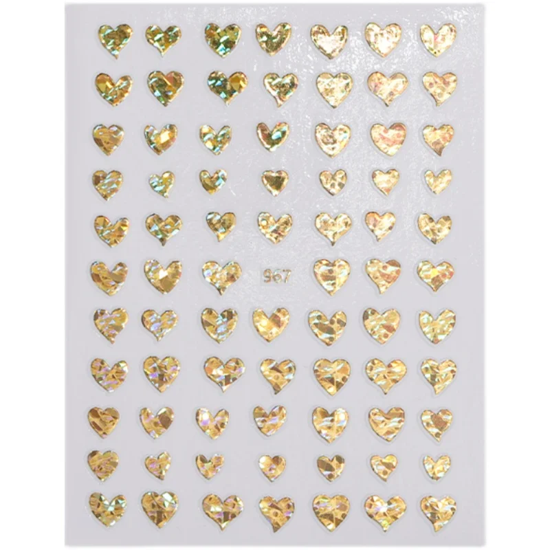 2023 New Arrivals Laser gold and silver nail star foil sticker for 3d nail decoration