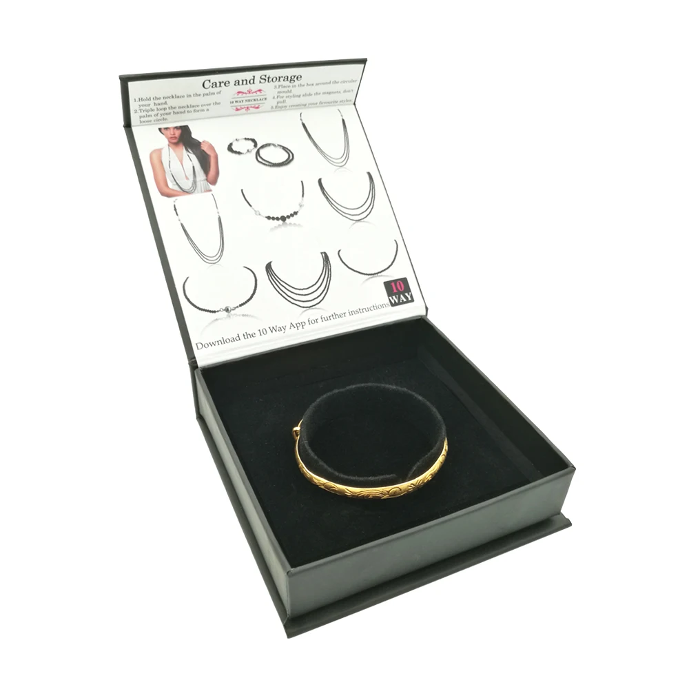 Luxury earring bracelet necklace ring gift packaging jewelry box