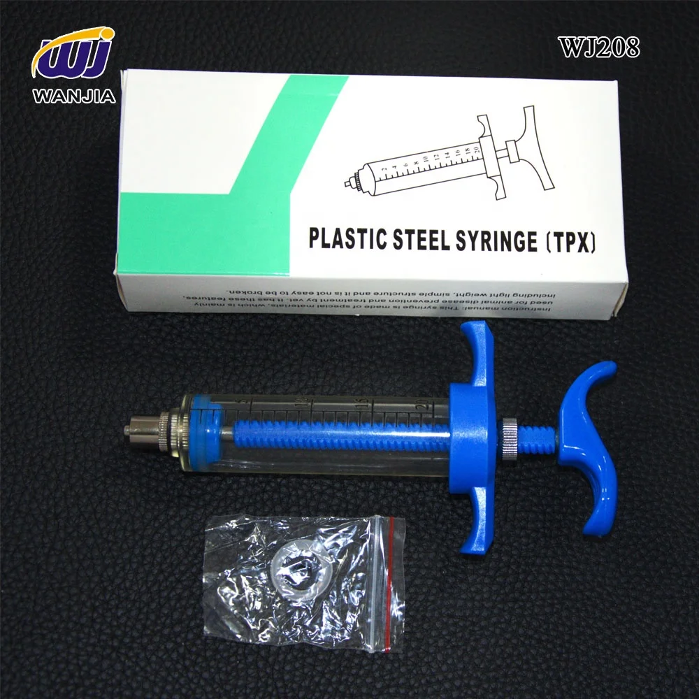 20ML Adjustable Plastic Steel Syringe , TPX syringe
