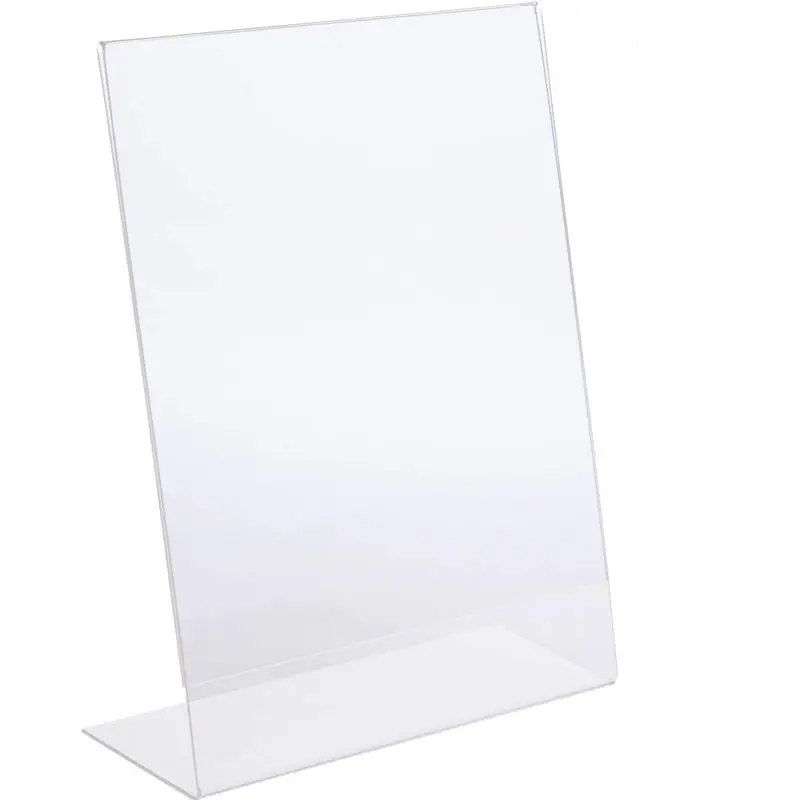 Factory wholesale A4 A5 size clear acrylic menu sign holder T shape acrylic flyer display stand