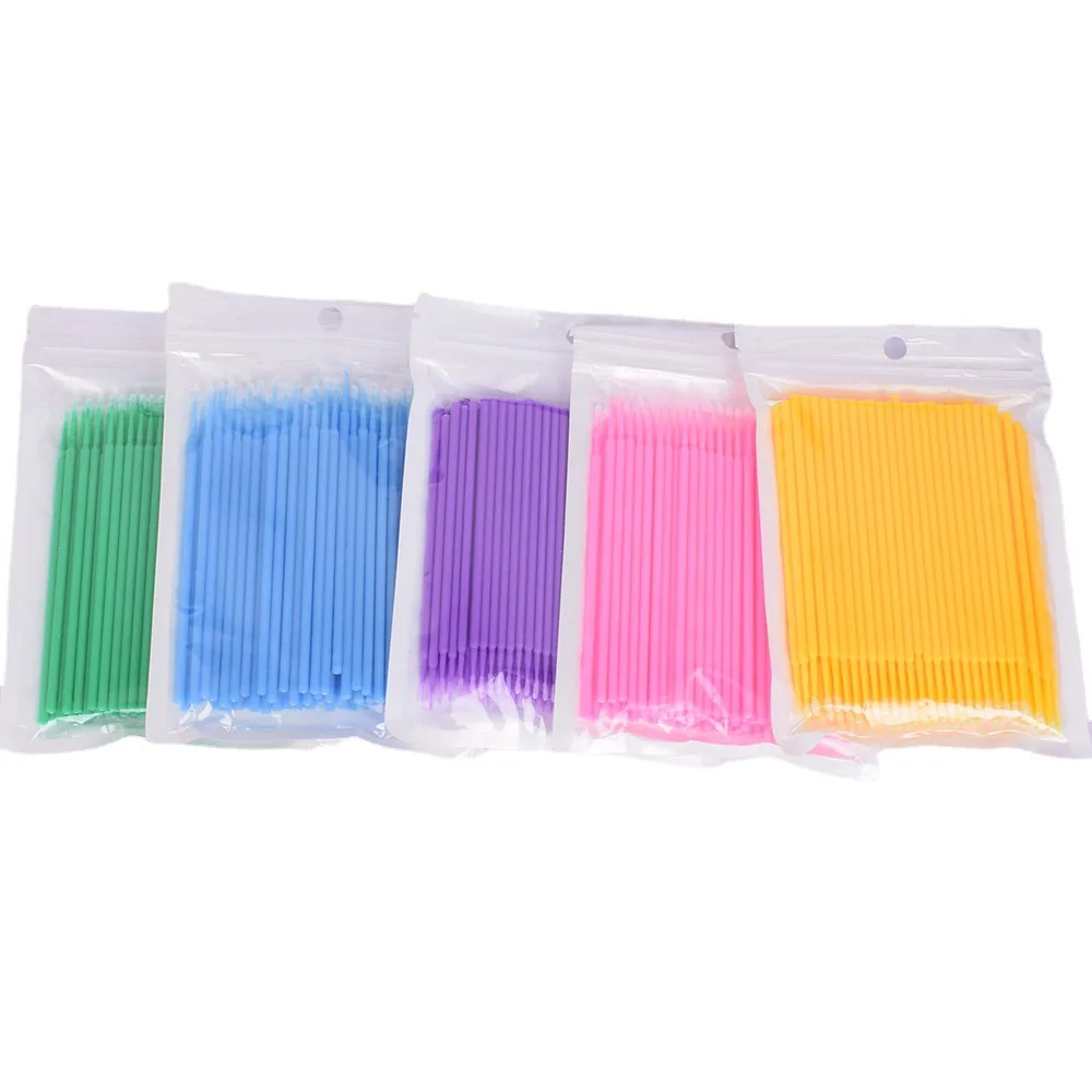 Blue Purple Multiple Colors Micro Swabs Sticks Buds Cosmetic Makeup Tools Cotton Swabs