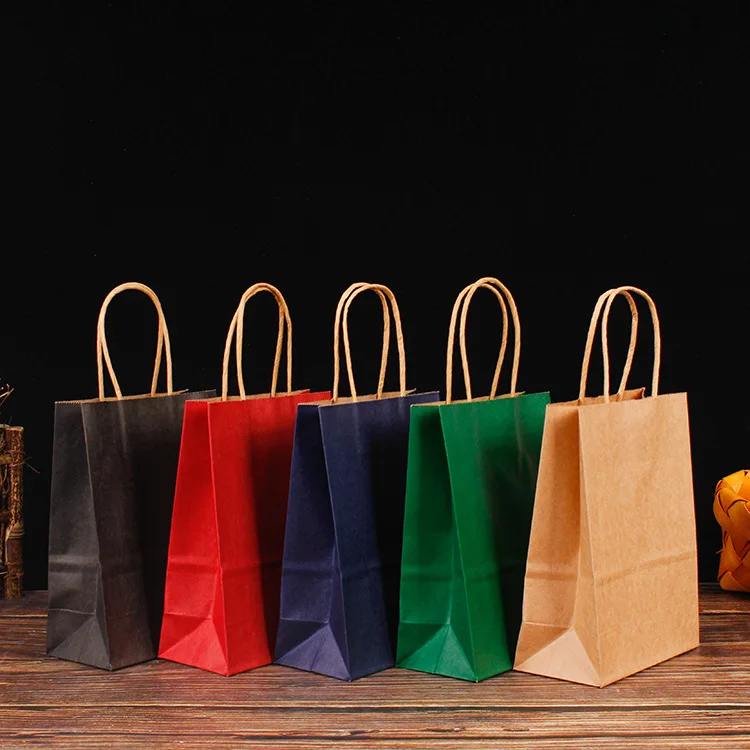 Manufacturer Custom Personalized Printed Logo White Cardboard Shopping Gift Black Paper Bag