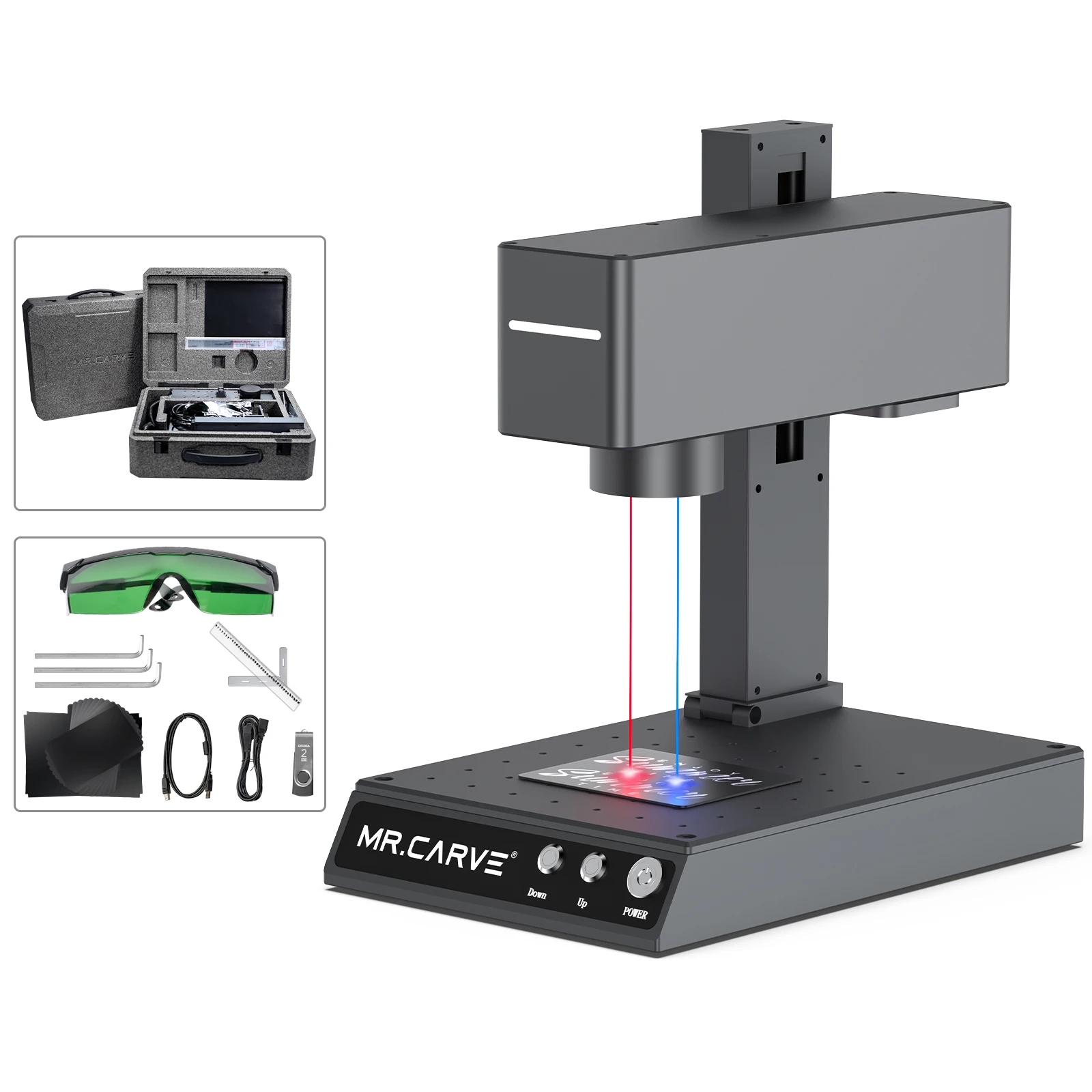 DAJA M4 Portable Dual Laser Printer Fiber Laser Marking Machine All Metals Nonmetals AI Graphic Format Supported Home Use