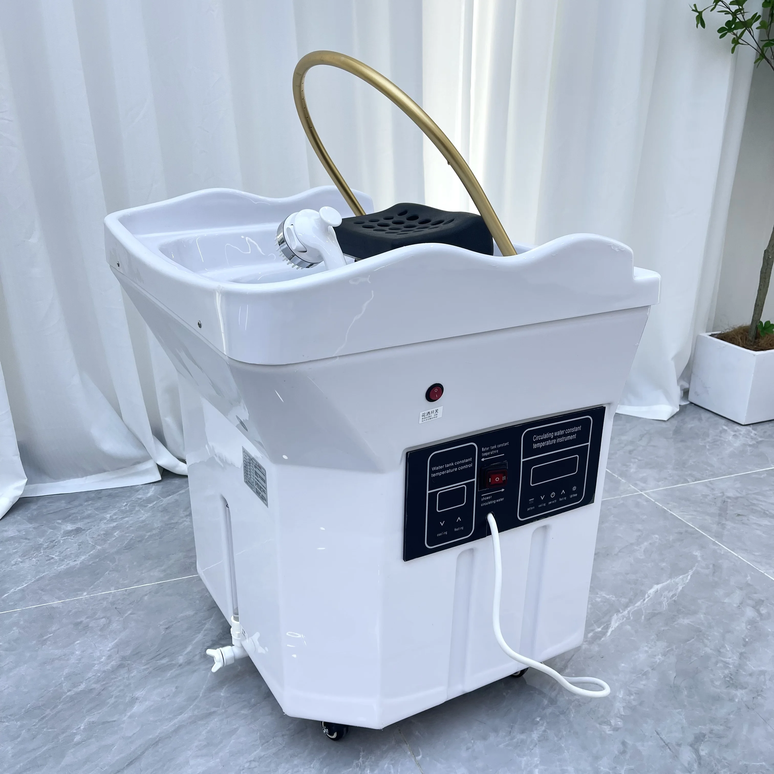 Salon Hair Washing Bed Portable Head Spa Equipment Mobile Shampoo Chair Basin