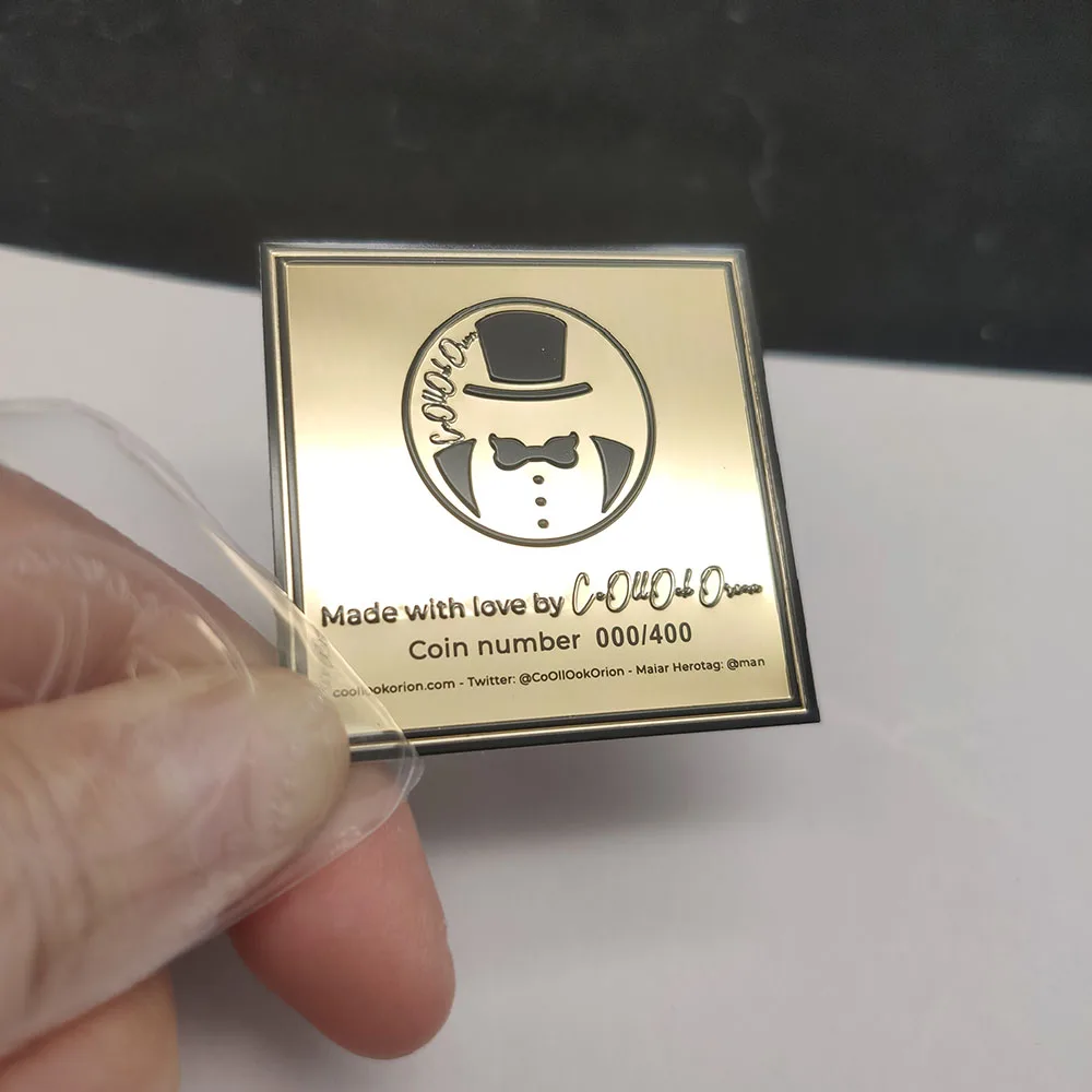 private labelgold metal clear Transparent label bike head badgemetal nameplate aluminum