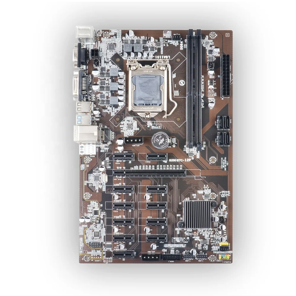 LGA1151 B250 добыча эксперт двухканальный DDR4 BTC 12 GPU поддерживает B250P материнская