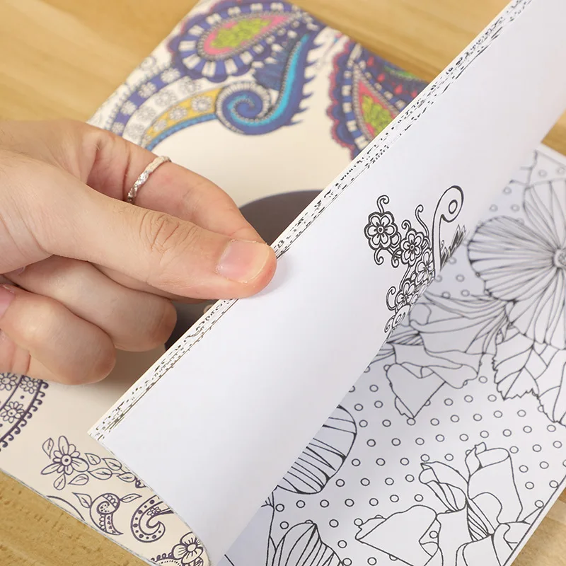 Custom Softcover Book Secret Garden Coloring Book Decompression Mandala Coloring Book for Adults