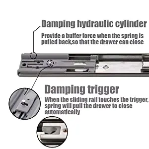 SNEIDA 112Kg 53mm Locking heavy duty slides Heavy Industrial slide rails for furniture work soft close