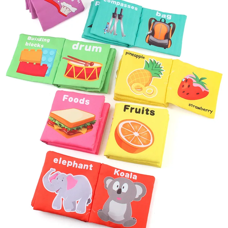 Baby Cloth Book Soft Washable Early Learning Learning Reading Cognize Intelligence Development Puzzle Cloth Book Gifts Drop Ship