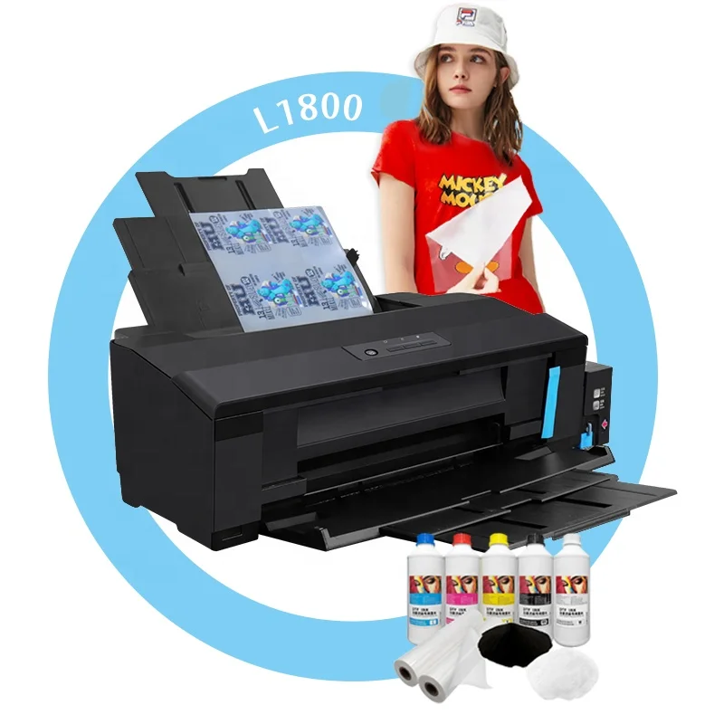 Самый популярный небольшой струйный принтер L1800 DTF с прямой передачей A3 печатная машина