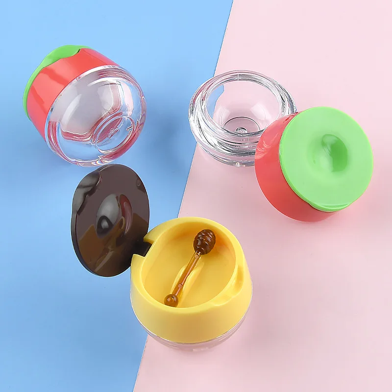 Container Cute  Lip Scrub Fashion Lip Balm Containers Private Logo honey pot empty bottles