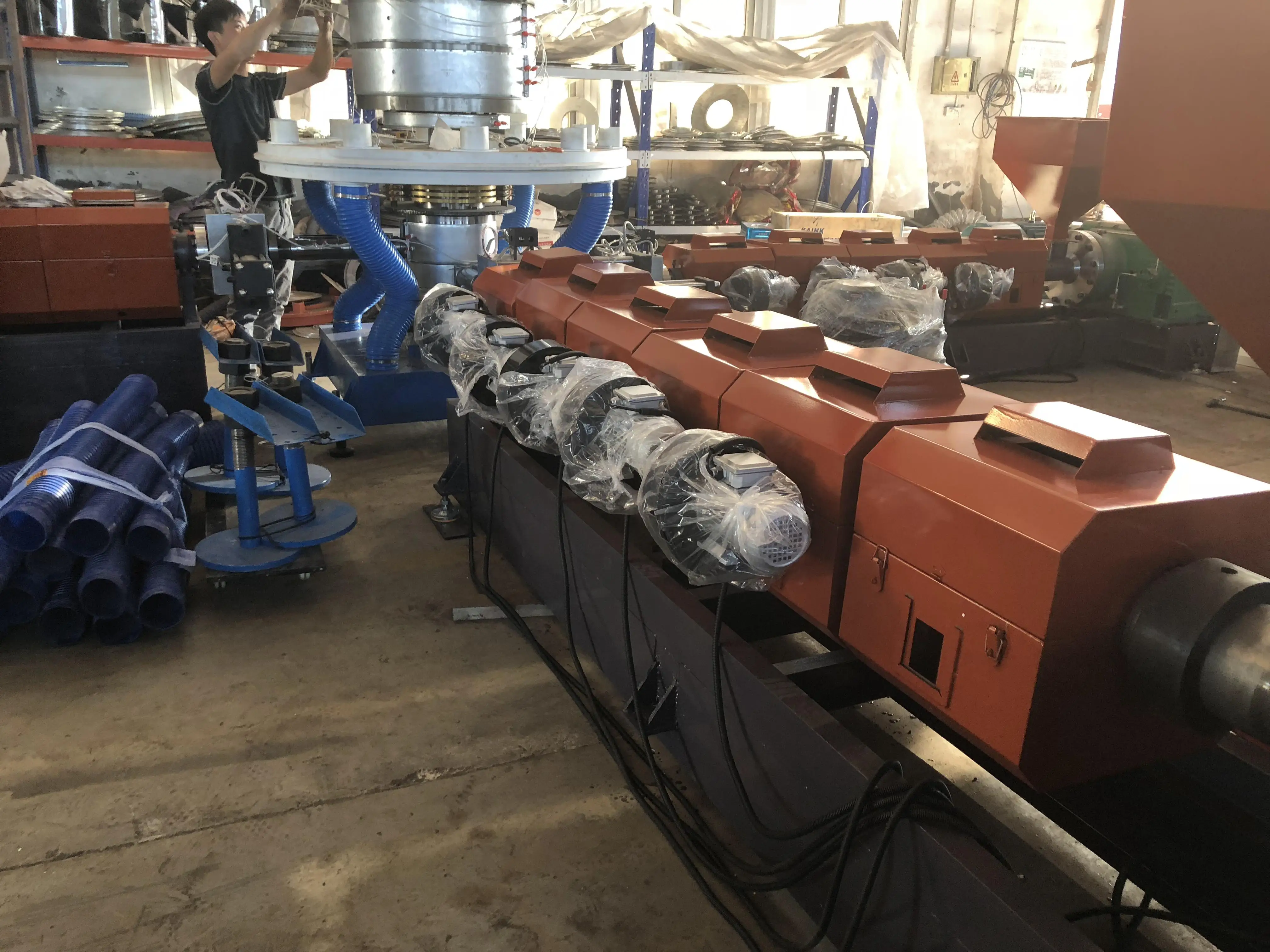 High Speed ABA 3 2 Layer HDPE LDPE PE Blown Film Extruder Agriculture Polyethylene Plastic Film Blowing Machine Price