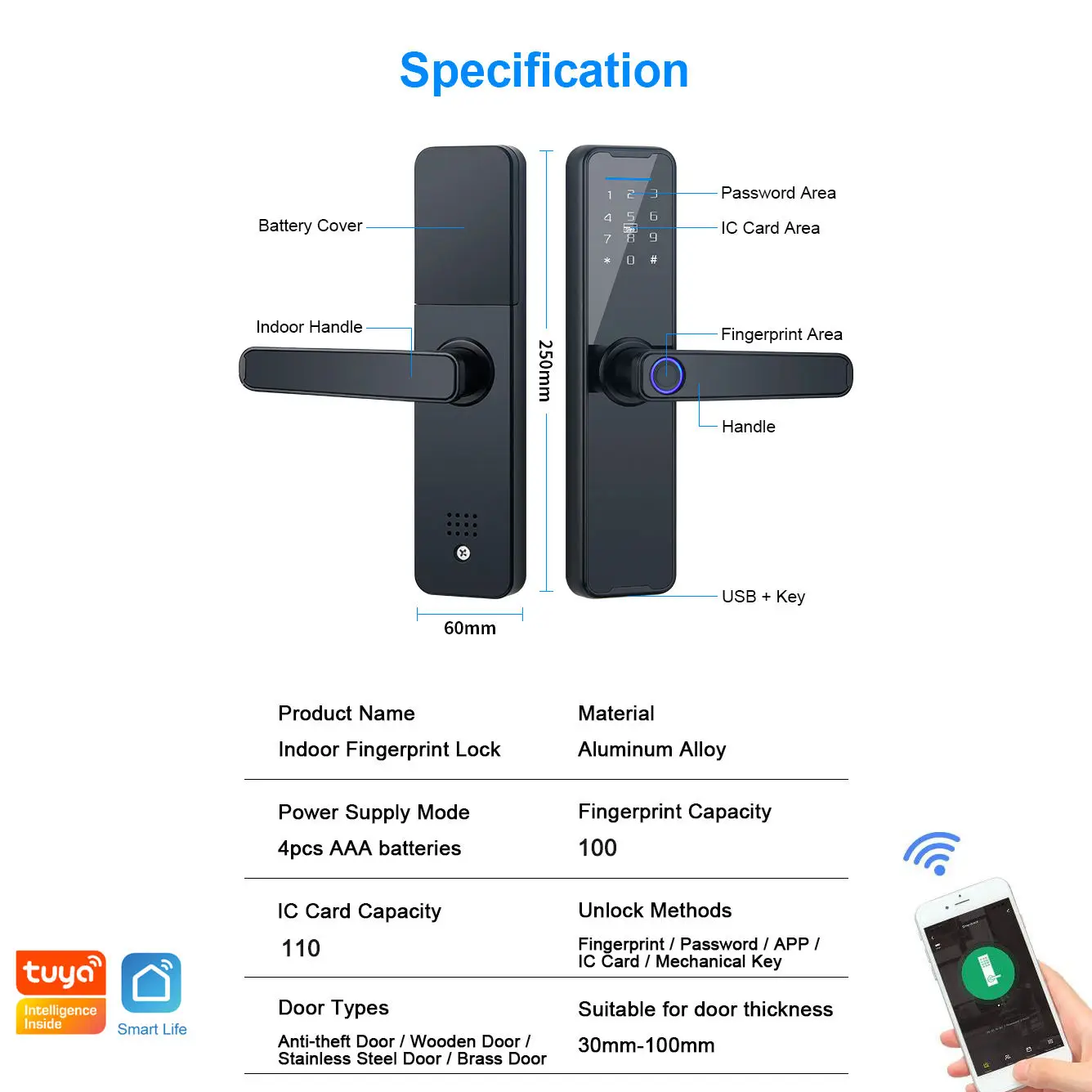 low price smart door lock statlock high precision finger print door lock apply to hotel door lock High-end home electronics