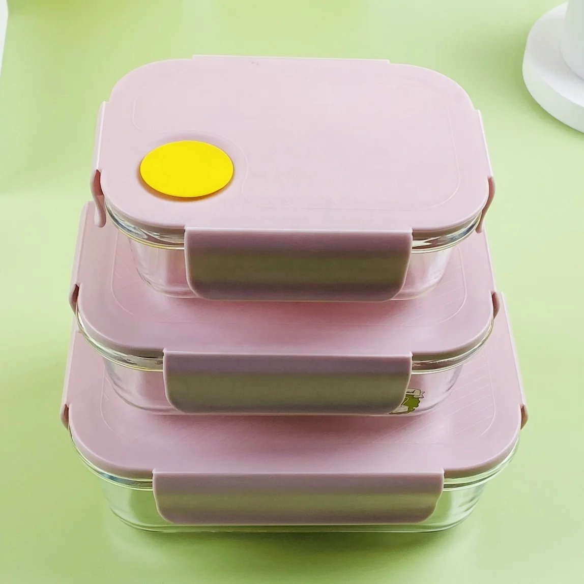 Glass Food Container/Amazon Food Storage Bowl Sets with Airtight Lid Borosilicate  Oven Vacuum bento lunch box 3 4 compartments